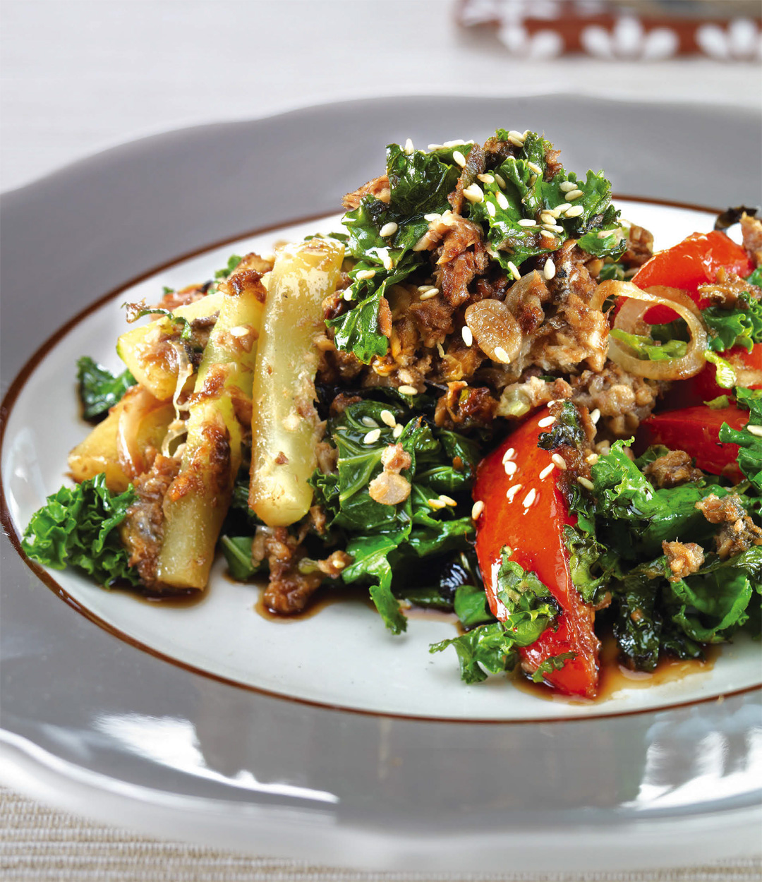 Sauteed Vegetable Salad with Sardines Recipe Healthy Recipe