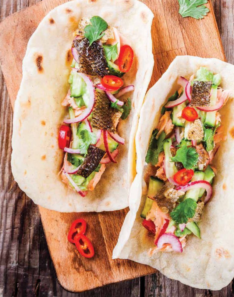 Smoke Roasted Salmon Tacos with Jicama-Pineapple Salsa Recipe - Healthy ...
