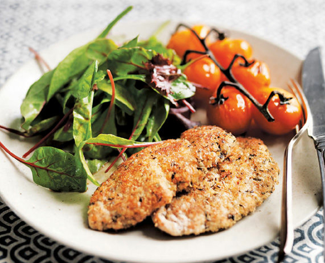 Chicken Escalopes with Cherry Tomatoes Healthy Recipe