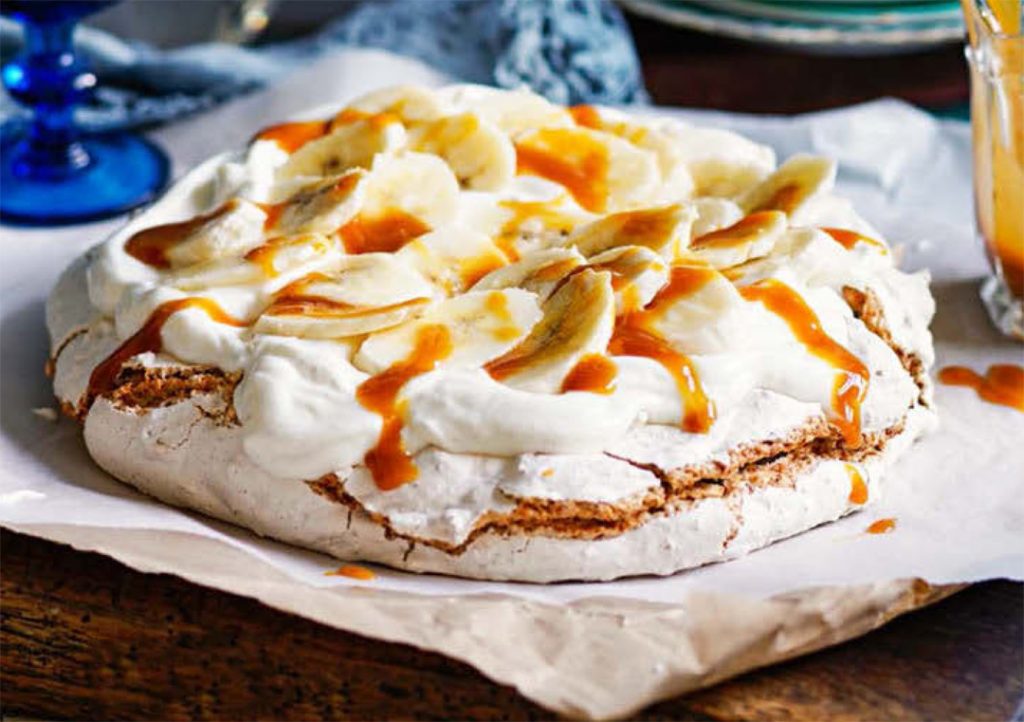 Hazelnut, Banana and Caramel Pavlova Recipe - Healthy Recipe