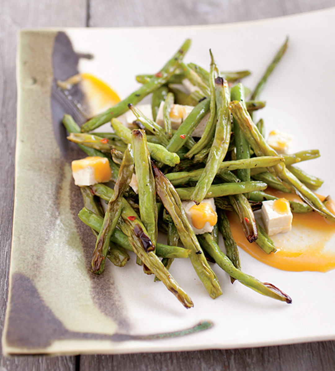 How to Make Charred String Beans with TofuMiso Dressing Healthy Recipe