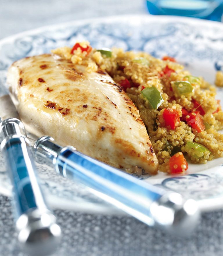 How to Make Coconut Milk, Quinoa and Red Pepper Chicken Healthy Recipe
