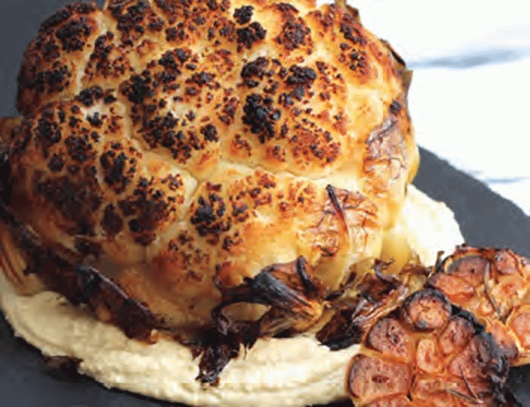 How to Make Whole Roasted Cauliflower with Anchovies Healthy Recipe