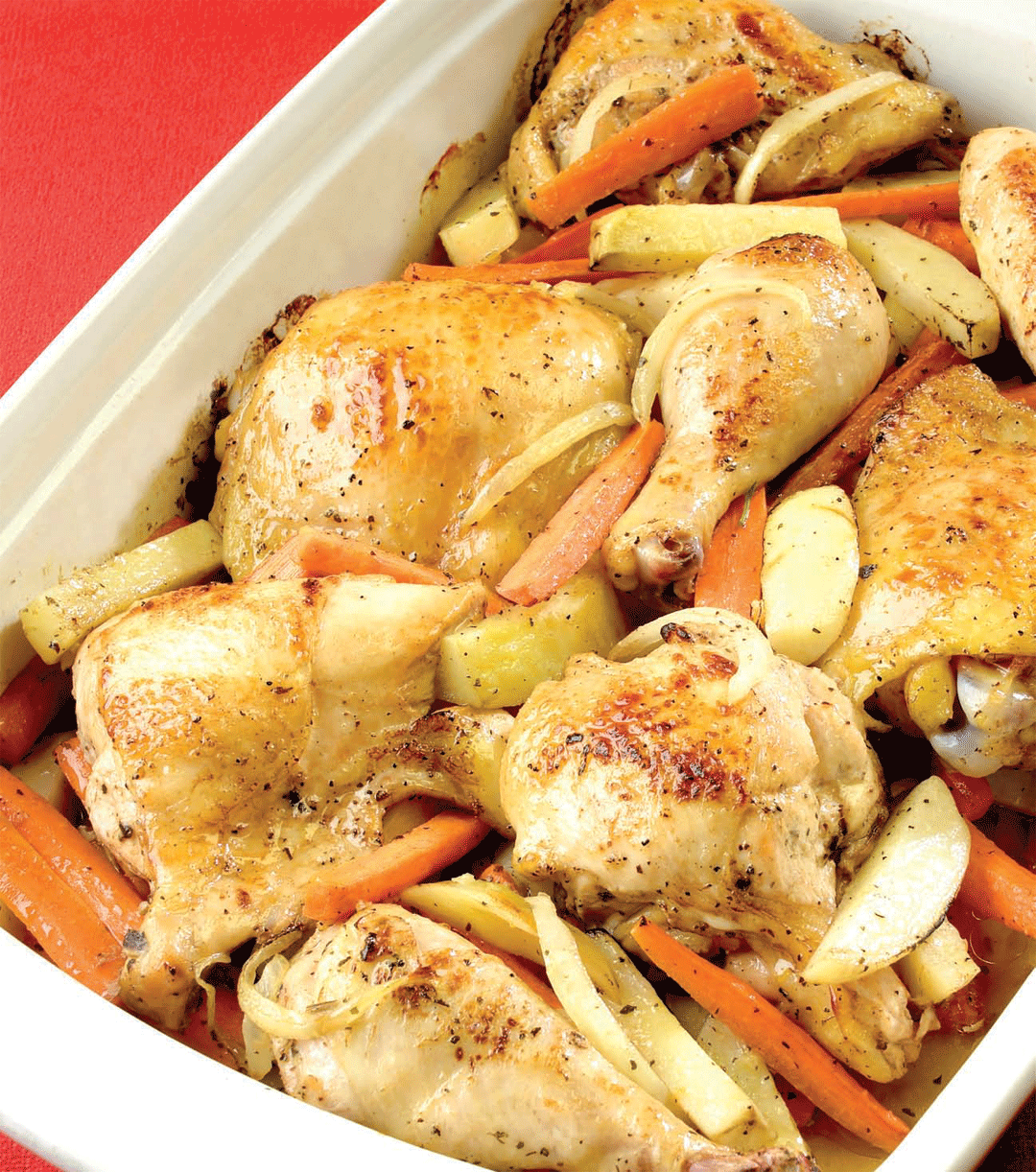 how to make chicken in oven with potatoes