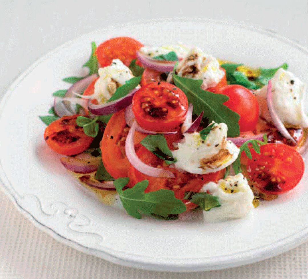 Tomato Salad with Red Onion and Mozzarella Recipe Healthy Recipe