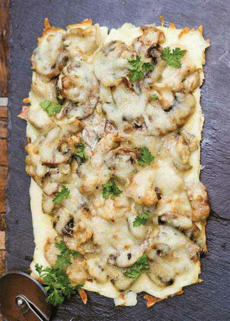 Deep Dish Alfredo Pizza with Mushrooms Recipe Healthy Recipe
