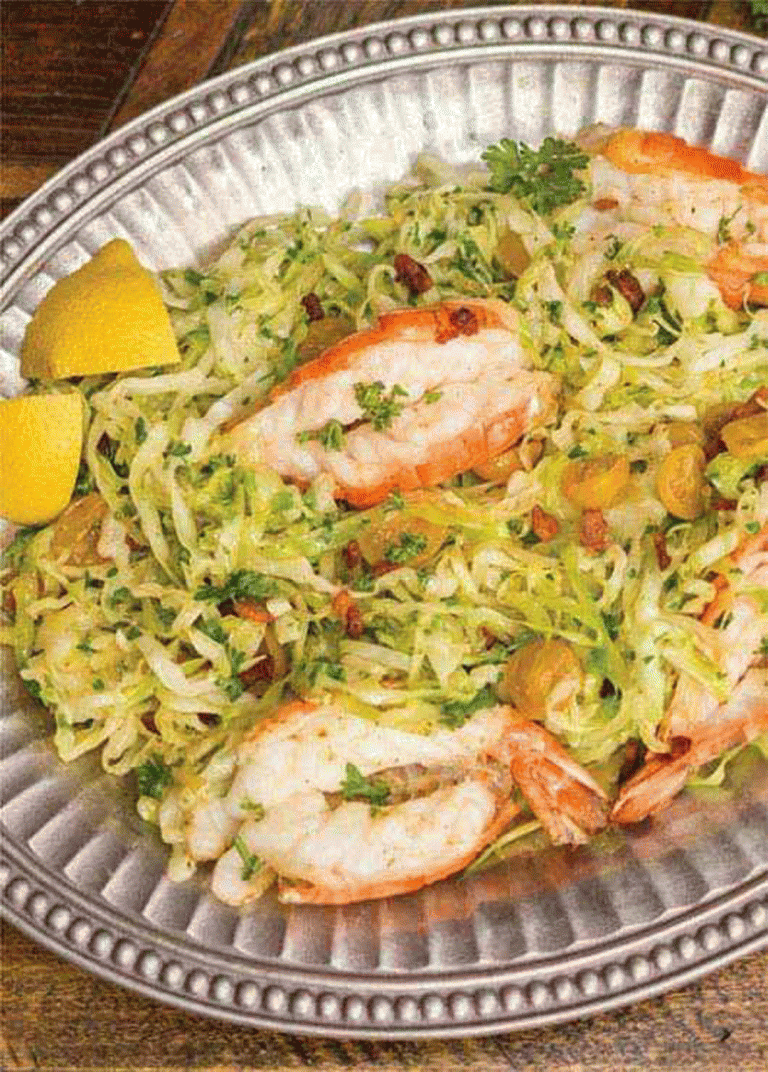 How to Make Shrimp Scampi with Cabbage Noodles Healthy Recipe