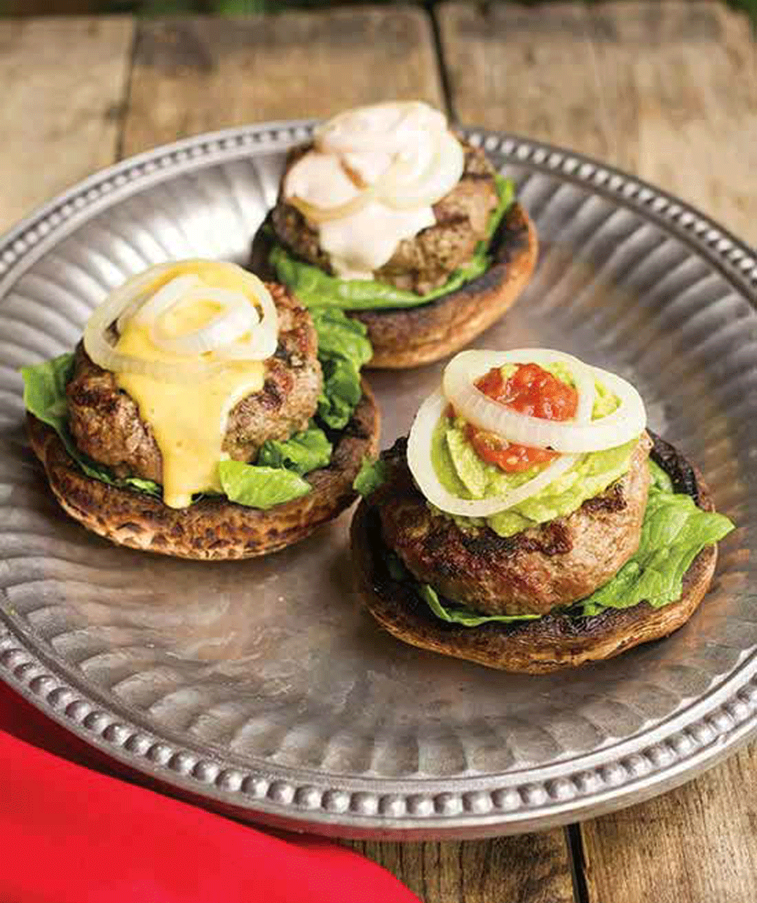 OpenFaced Hamburgers on "Buns" Recipe Healthy Recipe
