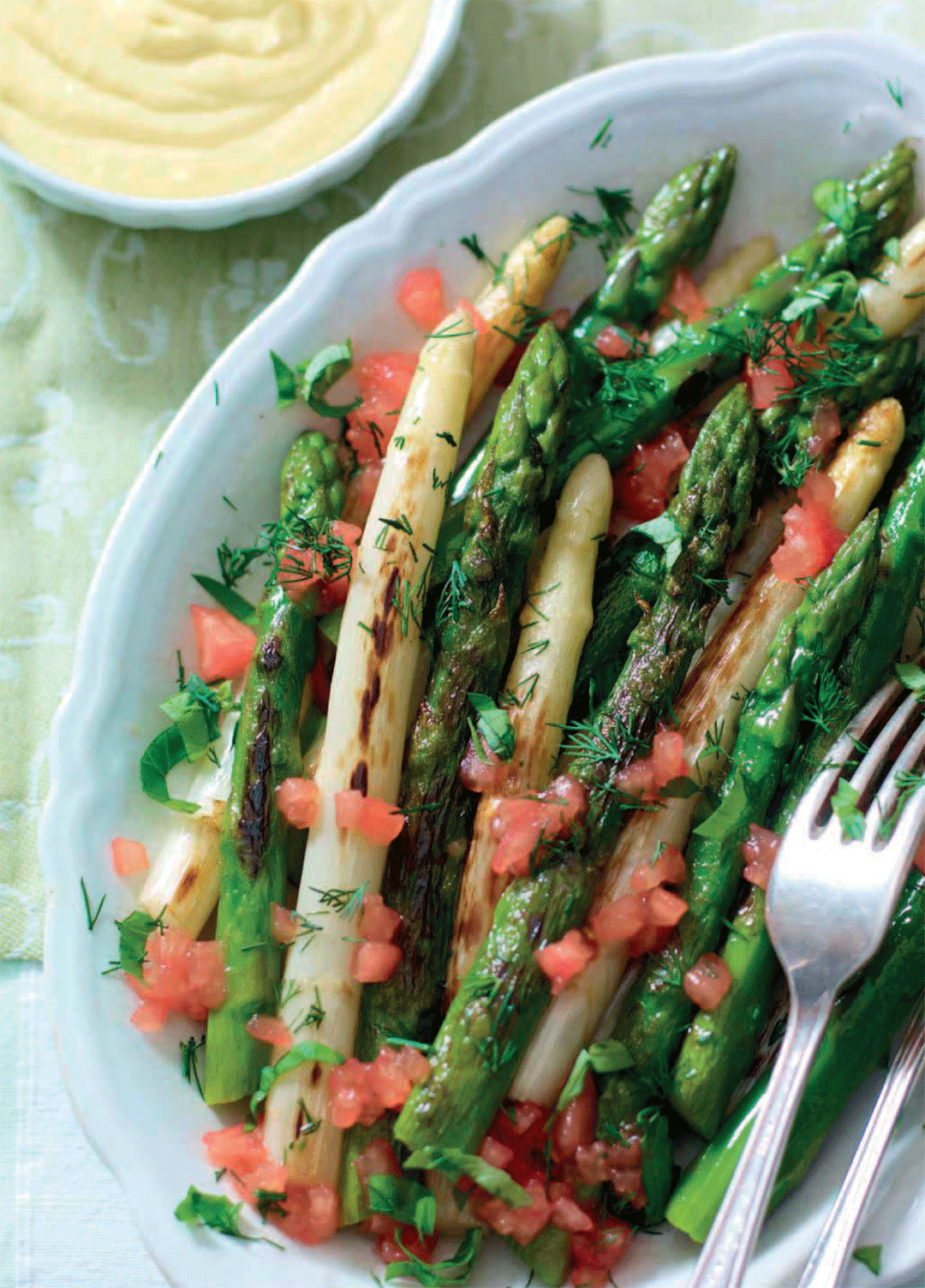 Roasted Asparagus with Aioli Sauce Recipe Healthy Recipe