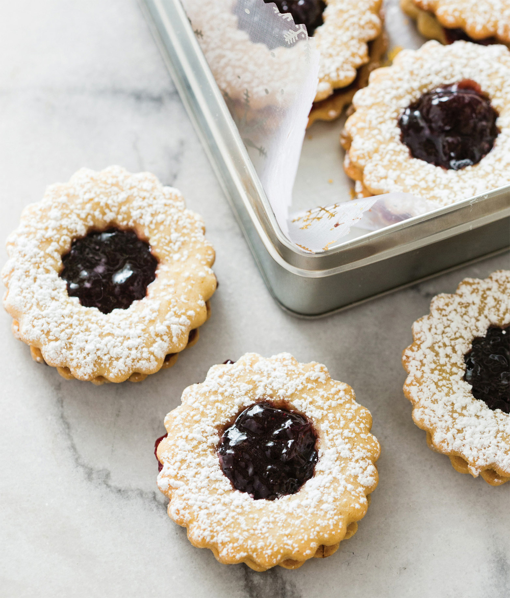 Black cherry and chocolate linzer cookies recipe Healthy Recipe