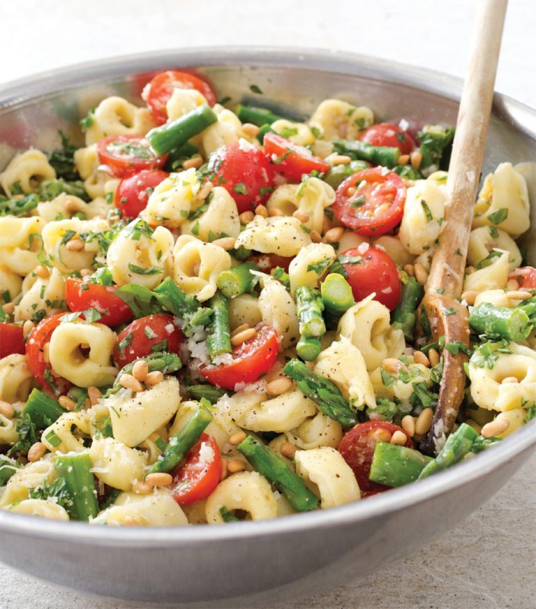 Tortellini salad with asparagus and fresh basil vinaigrette recipe Healthy Recipe