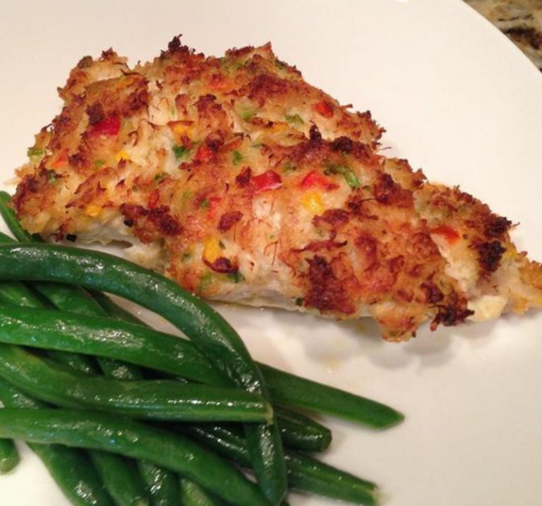 Sea bass topped with crab recipe Healthy Recipe
