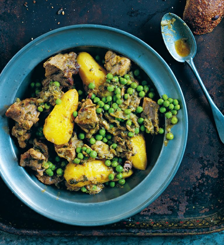 Tagine of lamb shoulder, potato and peas recipe Healthy Recipe