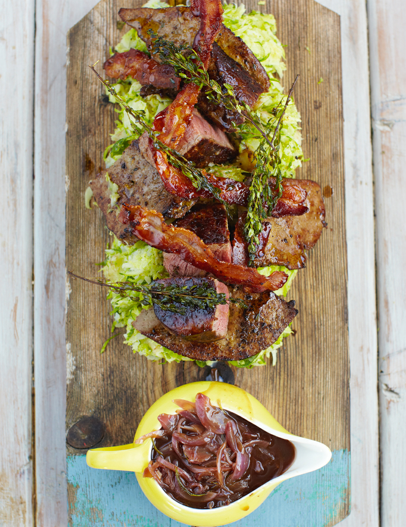 Steak, liver & bacon recipe Healthy Recipe