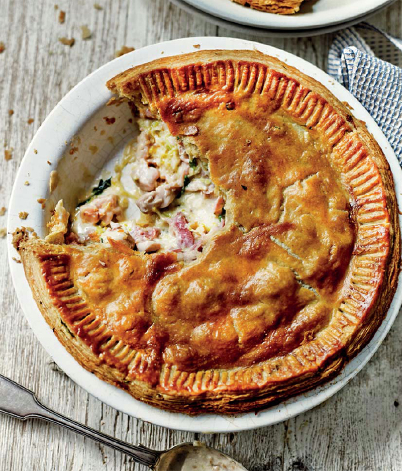 Chicken, leek & ham pie with tarragon crust recipe Healthy Recipe