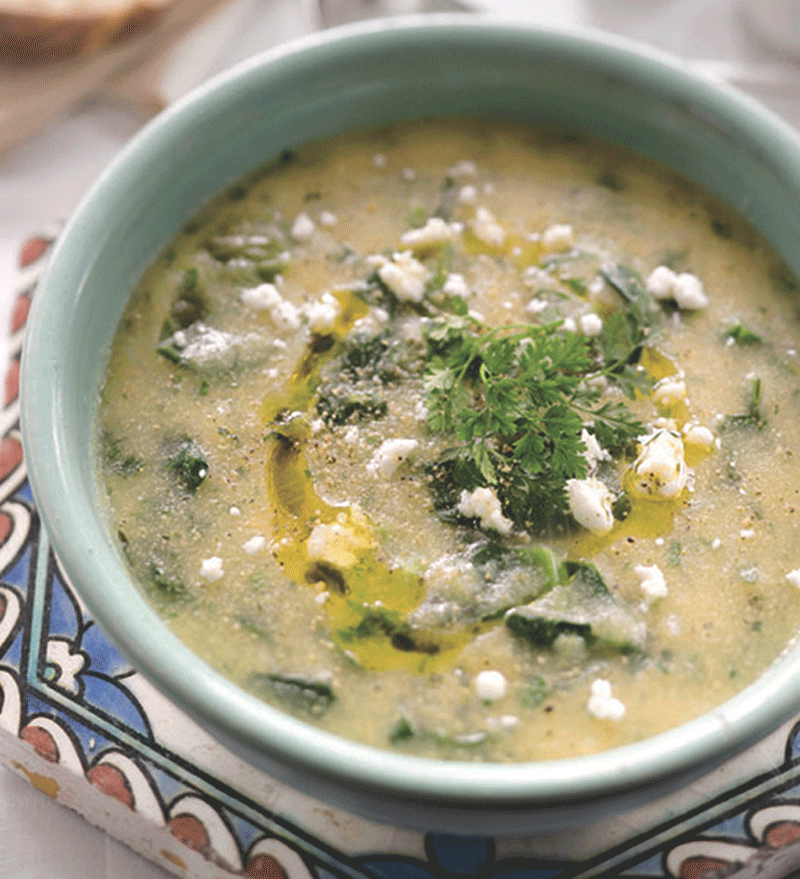 Cornmeal and greens soup recipe Healthy Recipe